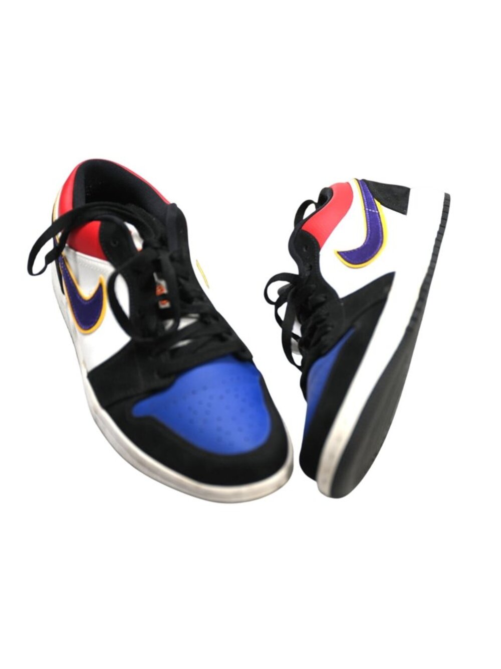 Nike Jordan 1 Low Lakers Top 3 Sneakers CJ9216-051 in Black Court Purple